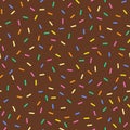 Seamless sprinkles pattern with candy colors