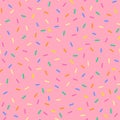 Seamless sprinkles pattern with candy colors