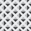 Seamless Square Background Pattern. Square shape and cross. Light and dark gray. Royalty Free Stock Photo