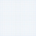 Seamless square grid graph paper pattern in blue