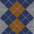 Seamless square knitted pattern Royalty Free Stock Photo