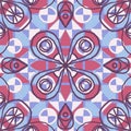 Seamless square mandala colour pattern