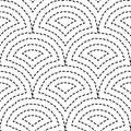 Seamless square small dash pattern scales. Geometric vector background with minimal abstract print. Simple texture with