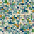 Seamless square tile faux wall mosaic pattern for surface design and print