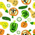 Seamless Squash Illustration Royalty Free Stock Photo