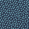 Seamless star pattern on dark blue background for surface design and other design projects