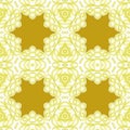 Seamless star pattern golden white