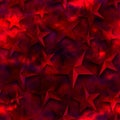 Seamless star pattern, star on a red background. 3D render, illustration. Festive abstract concept. New year, christmas, textiles