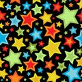 Seamless starry pattern Royalty Free Stock Photo