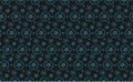 Seamless stars pattern.Black background and teal green blue grunge stars in circle.