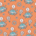 Seamless steampunk pattern