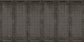 Seamless steel floor plate background texture. Tileable industrial rusted scratched metal grate or grille bulkhead panel pattern