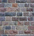 Seamless stone wall from a granite brick Royalty Free Stock Photo