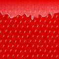 Seamless strawberry drip spill texture background