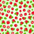 Seamless strawberry pattern