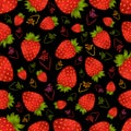 Seamless strawberry pattern Royalty Free Stock Photo