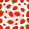 Seamless strawberry pattern Royalty Free Stock Photo