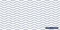 Seamless striped wave geometric pattern. Elegant outline wavy background. White and blue linear texture. Endless unusual