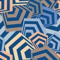 Seamless Stripped Geometric Pattern - Mix of Tangled Lines