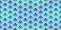 Seamless stylization blue marine geometric vintage pattern