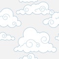 Seamless stylized clouds pattern Royalty Free Stock Photo
