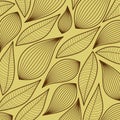 Seamless stylized leaf pattern,