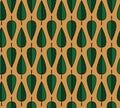 Seamless stylized leaf pattern