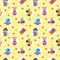 Seamless summer animal pattern