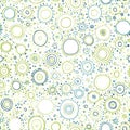 Seamless Summer Background with Doodle Circles Randomly Distributed