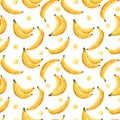 Seamless summer banana abstract pattern