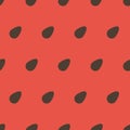 Seamless summer food pattern with watermelon seeds. Sunny vector wallpaper texture Royalty Free Stock Photo