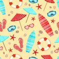 Seamless summer holiday pattern vector illustration