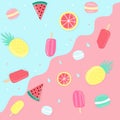 seamless summer pattern Royalty Free Stock Photo
