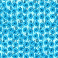 Seamless summer pattern of white cornflowers on the grass. Blue background.