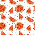 Seamless summer watermelon abstract pattern