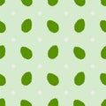 Seamless summerl pattern with green mint leaves