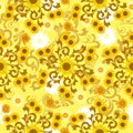 Seamless sunflower pattern