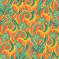 Seamless sunny indian pattern