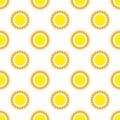 Seamless sunny pattern. Vector illustration.