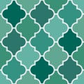 Seamless surface print with ogee ornament. Oriental traditional pattern with repeated mosaic tile Moroccan lantern motif