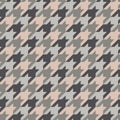 Seamless surface pattern with houndstooth ornament. Classic fashion fabric print. Checked geometric background Royalty Free Stock Photo