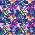 Seamless surface pattern floral design Royalty Free Stock Photo