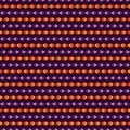 Seamless surface pattern in Halloween traditional colors with diamonds and triangles ornament. Horizontal rhombic lines Royalty Free Stock Photo