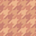 Seamless surface pattern with houndstooth ornament. Classic fashion fabric print. Checked geometric background Royalty Free Stock Photo