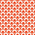 Seamless sushi geometric pattern with circles