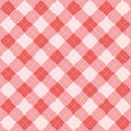 Seamless Sweet Pink Vector Background - Checkered Pattern Or Grid Texture
