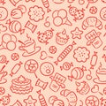 Seamless sweets pattern