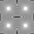 Seamless swirl pattern. Radiating lines with spiral distortion.