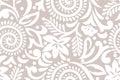 Seamless swirly floral pattern design