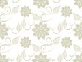 Seamless swirly flower wallpaper pattern design